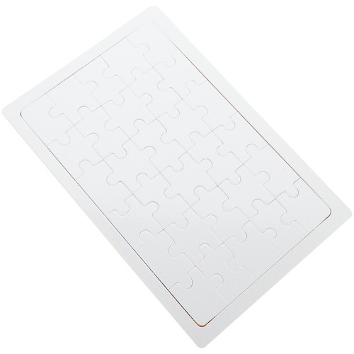 White diy blank puzzle piece - diy,