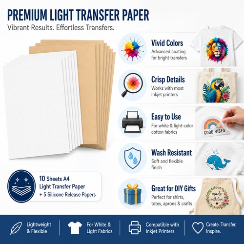 Light heat transfer paper - heat,