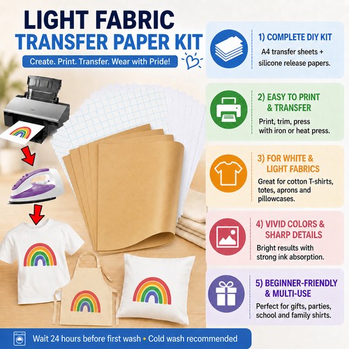 Light heat transfer paper - a4,