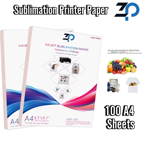 100x sublimation paper iron - a4,